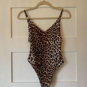 Leopard high hip onsie/swimsuit